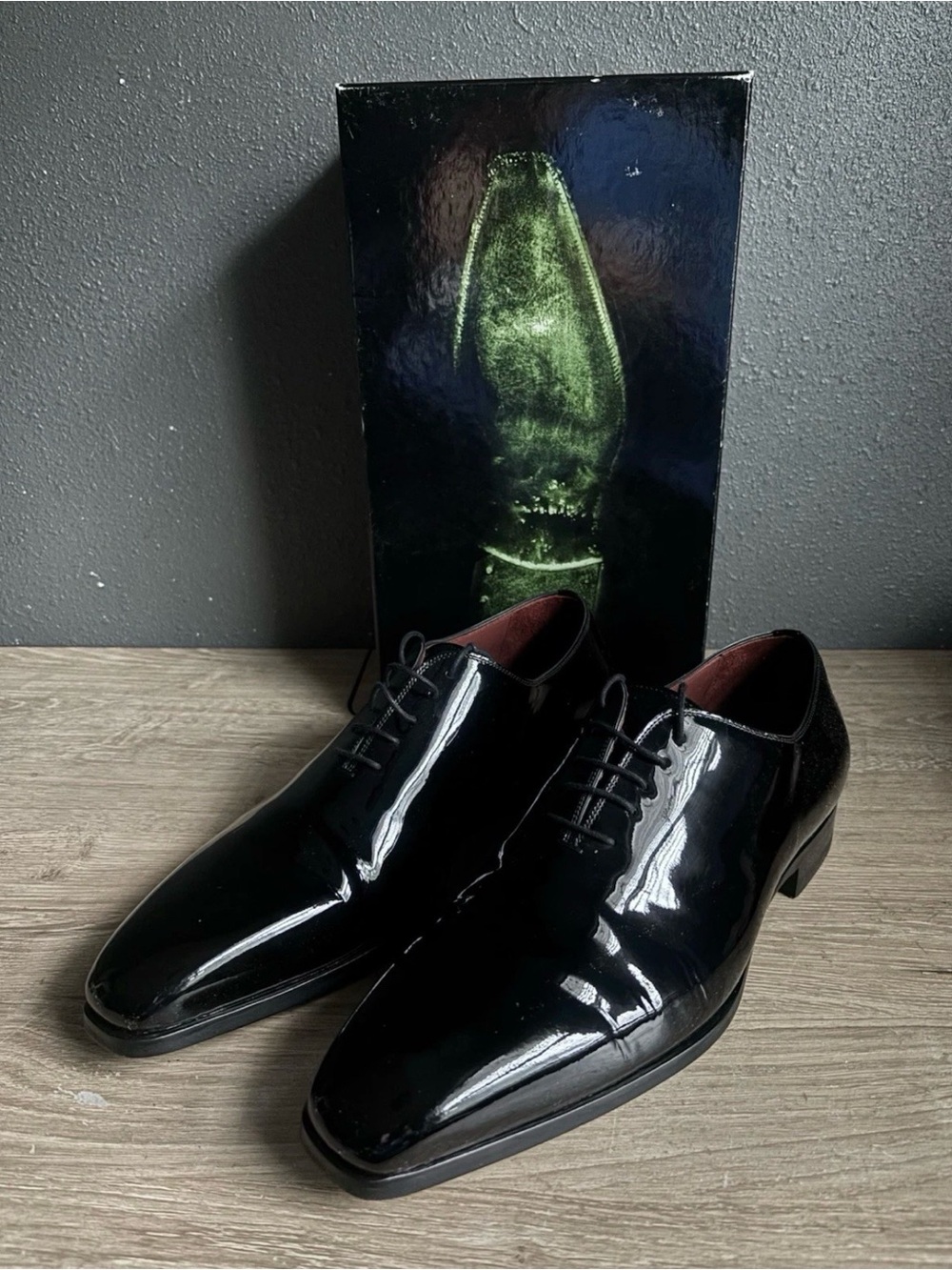 cruz magnanni wholecut oxford mens patent leather black sz 11